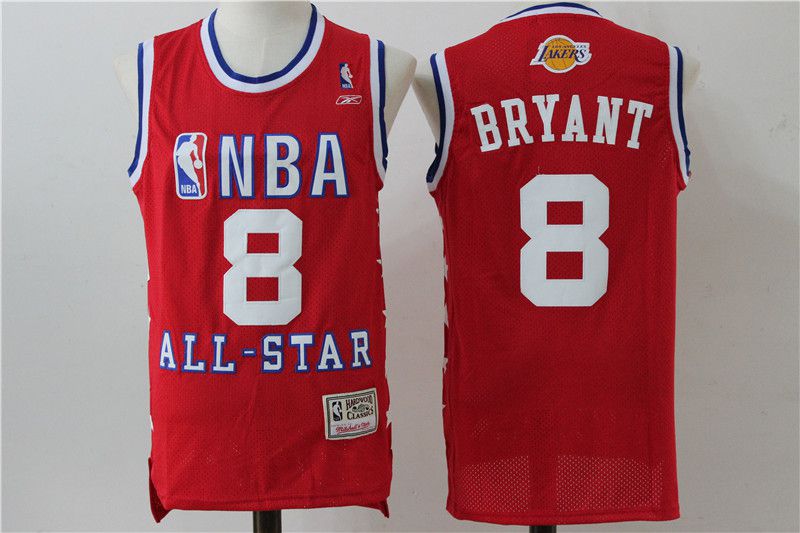 Men Los Angeles Lakers #8 Bryant Red All Star NBA Jerseys